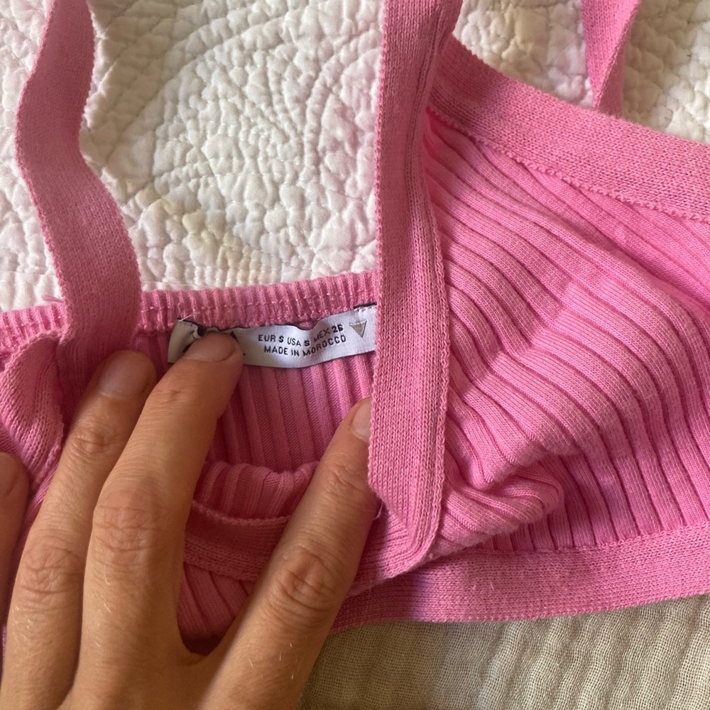 Zara rubbed pink top size S and cardigan M size sells as a set - Picture 10 of 16